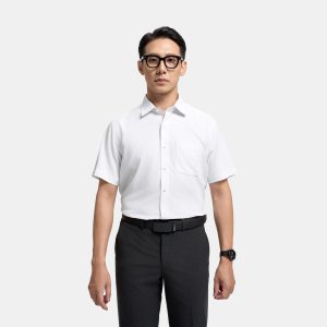 Áo sơ mi trắng nam cổ đứng Hàn Quốc